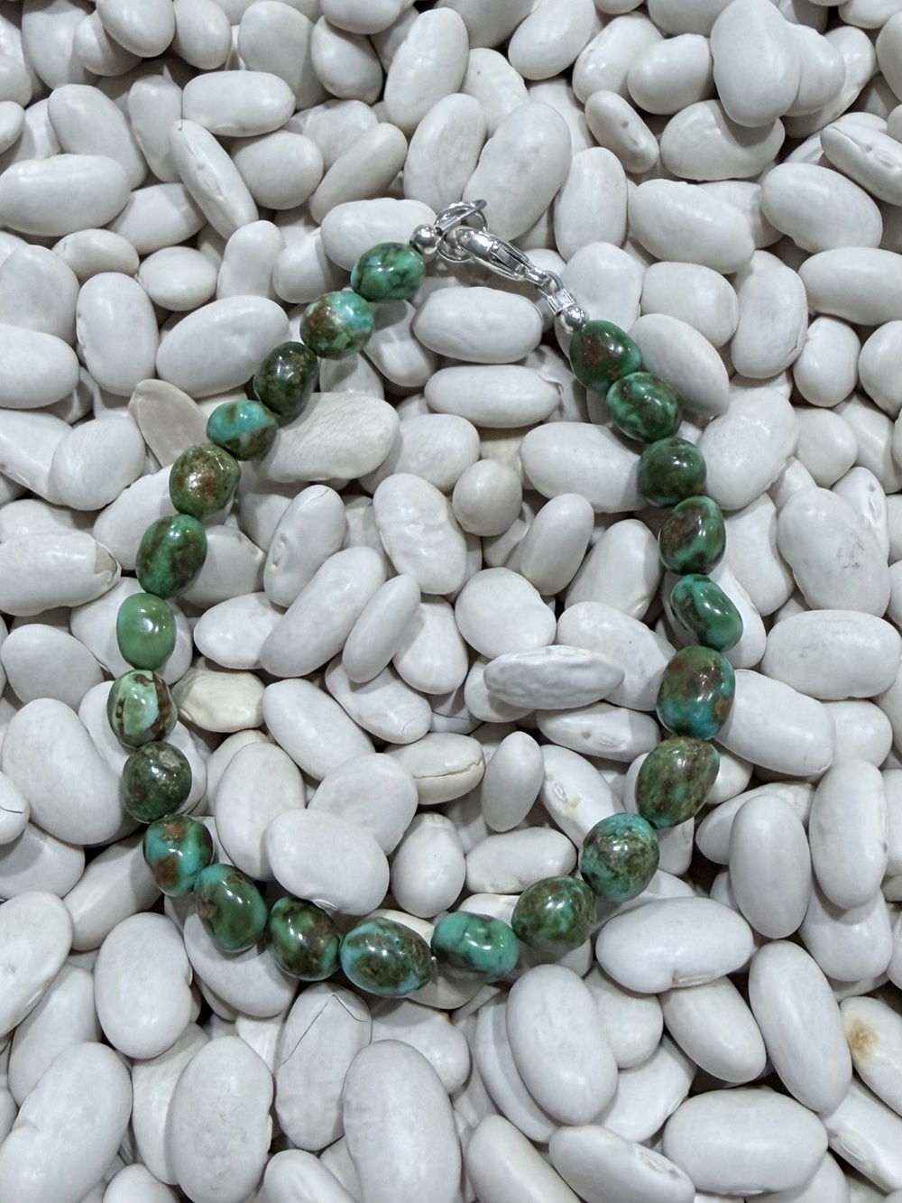 Sonoran Gold Green Turquoise Beaded Bracelet - Handcrafted Women’s Jewelry